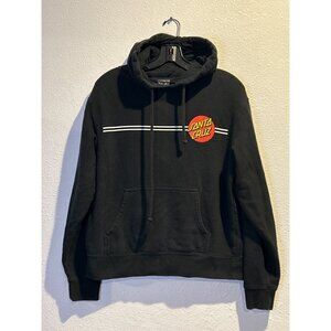 Santa Cruz LARGE Black Pullover Hoodie Skateboards Classic Logo